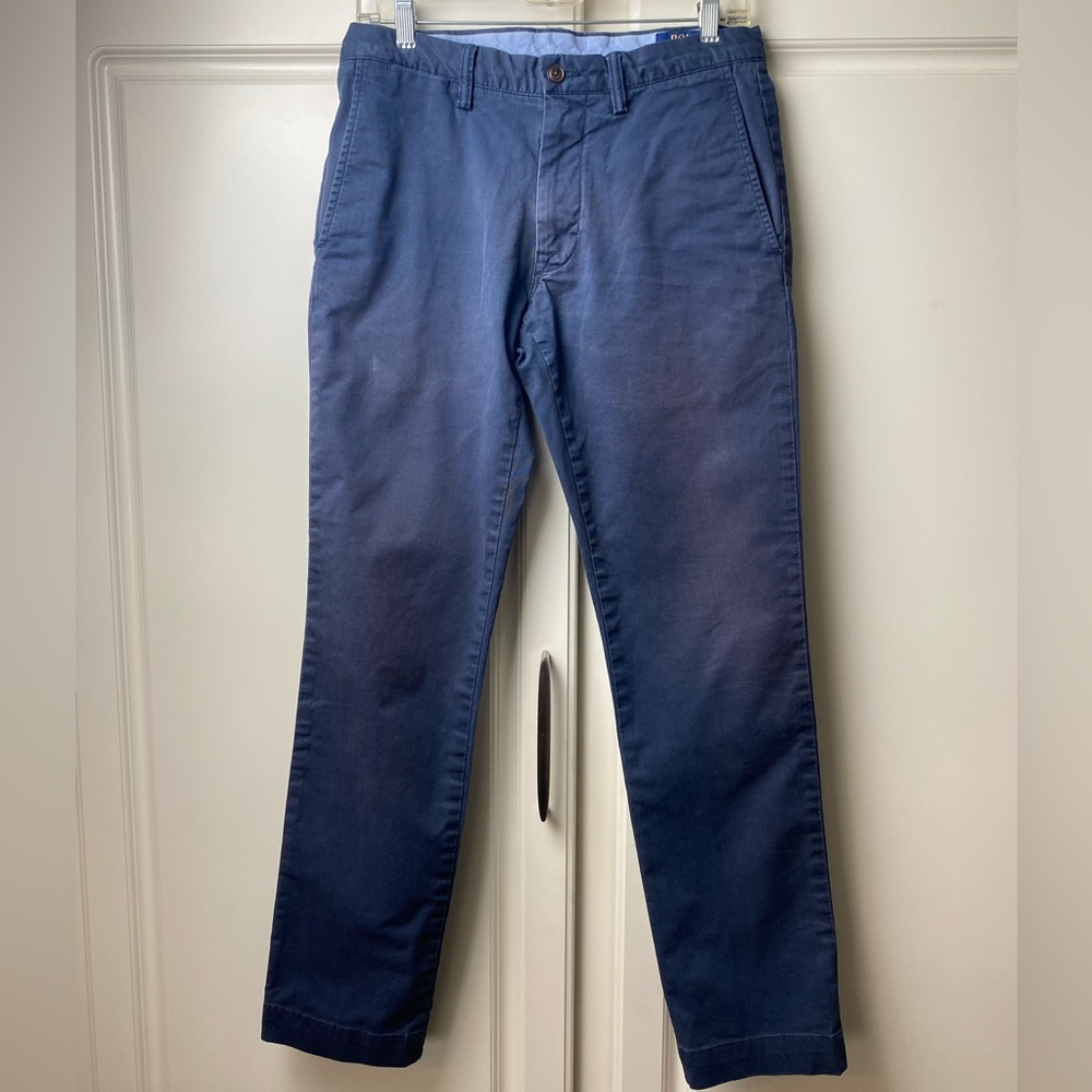 Polo Ralph Lauren, 32/30, Navy Blue Chinos, stretch slim fit